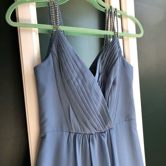 David’s Bridal slate blue bridesmaid dress - Picture 6 of 7